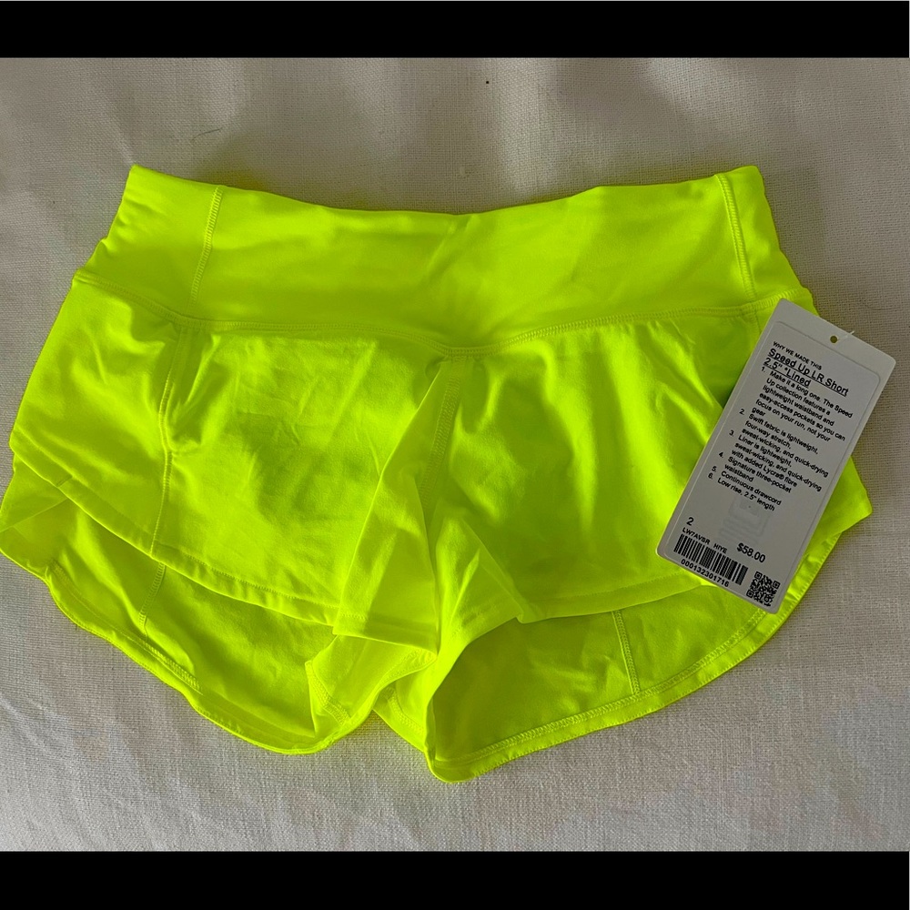 Lululemon Speed up LR short -  Neon